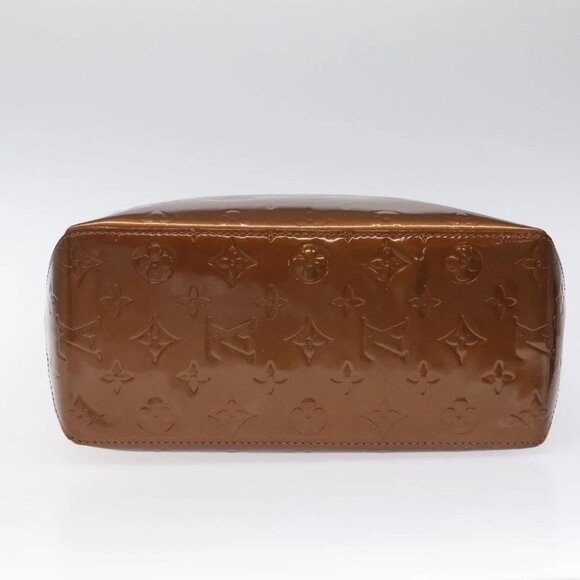 LOUIS VUITTON Monogram Vernis Reade MM Hand Bag Bronze - Picture 6 of 15